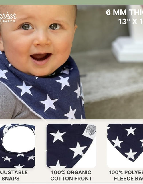 Load image into Gallery viewer, Parker Baby Bandana Drool Bibs 4 Pack Baby Bibs for Boys, Girls, Unisex
