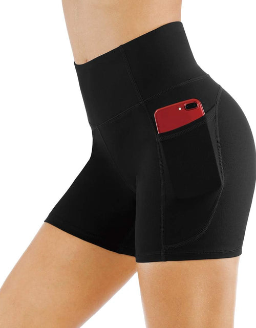 Load image into Gallery viewer, High Waist Yoga Shorts for Women'S Tummy Control Fitness Athletic Workout Running Shorts with Deep Pockets
