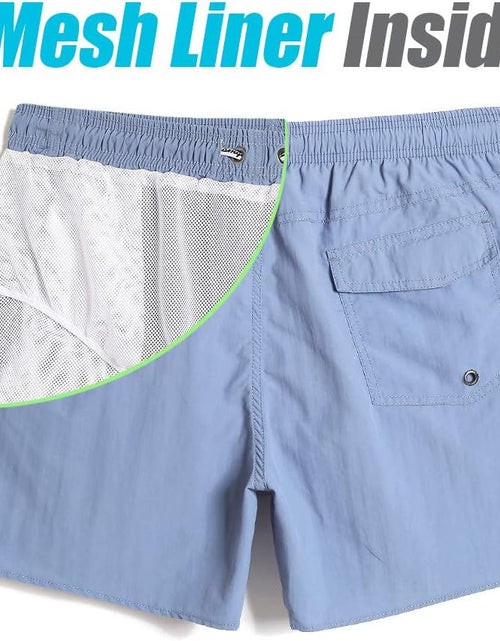 Load image into Gallery viewer, Mens Swim Trunks 5" with Mesh Lining Quick Dry Bathing Suits for Men Swim Shorts Swimwear
