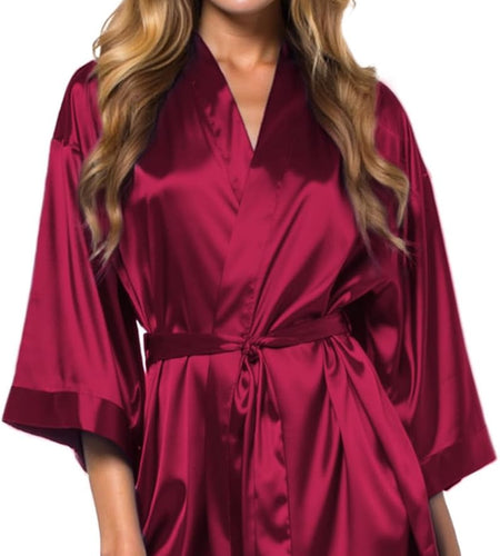 Women'S Bride Bridesmaids Silky Robe Satin Kimono Robes for Women Lingerie