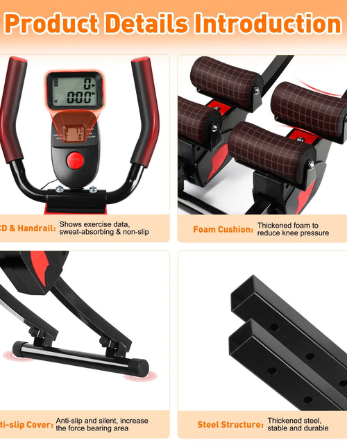 Load image into Gallery viewer, Fitness Ab Machine, 4 Adjustable Resistance Levels Ab Workout Equipment for Home Gym, Height Adjustable Ab Trainer, Foldable Fitness Equipment.440Lbs Weight Capacity
