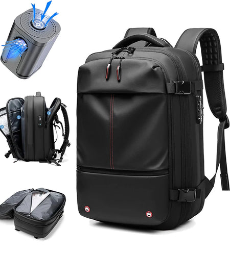 Travel Men 17 Inch Laptop Backpack Vacuum Compression Backpack Business Large Capacity School Backpack Expand Outdoor Backpack