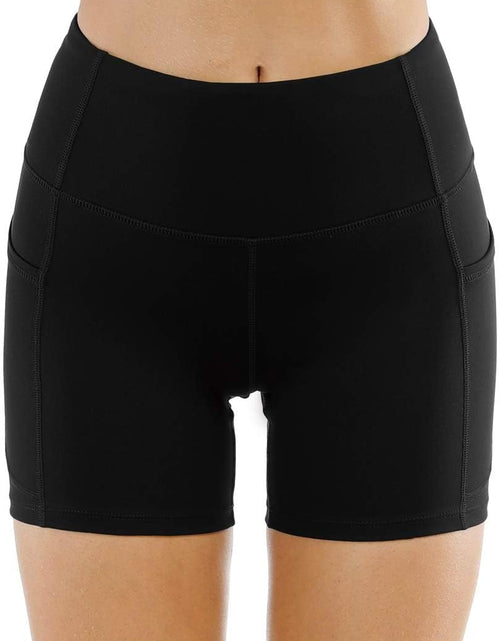 Load image into Gallery viewer, High Waist Yoga Shorts for Women'S Tummy Control Fitness Athletic Workout Running Shorts with Deep Pockets
