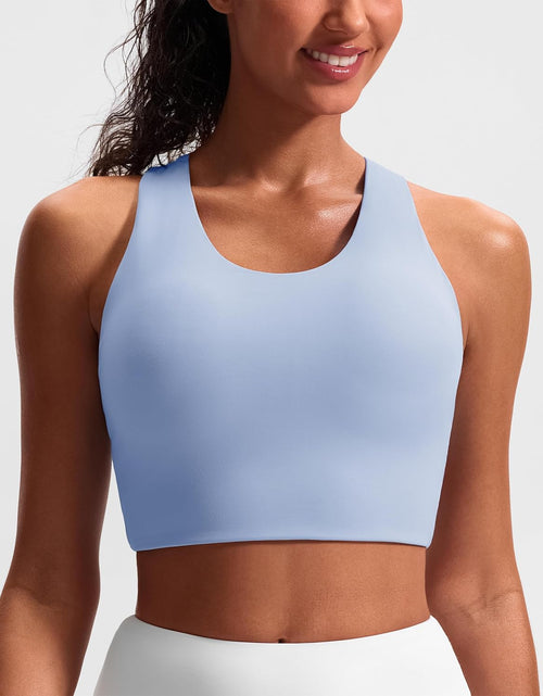 Load image into Gallery viewer, Sports Bras for Women Criss-Cross Back Padded Workout Tank Tops Medium Support Crop Tops for Women
