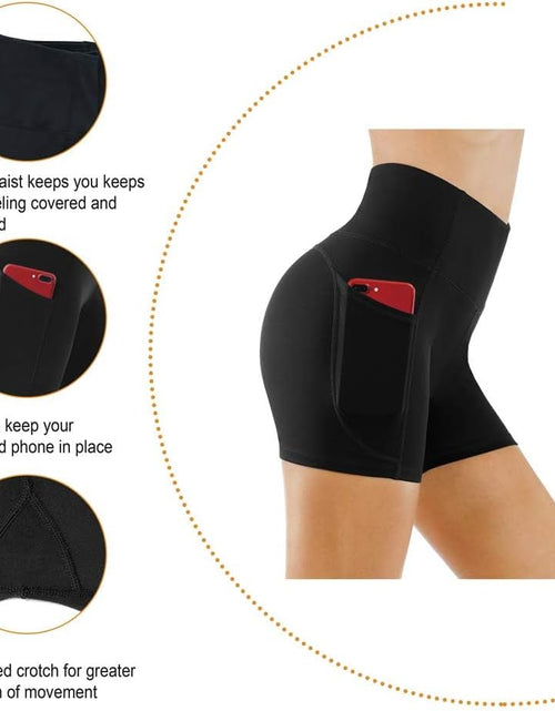 Load image into Gallery viewer, High Waist Yoga Shorts for Women'S Tummy Control Fitness Athletic Workout Running Shorts with Deep Pockets
